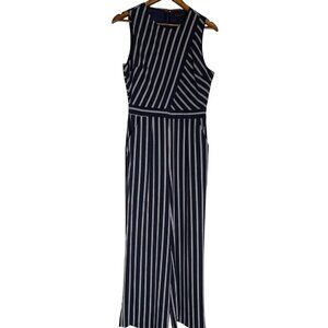 Tahari Womens Sleeveless Striped Jumpsuit Size 6